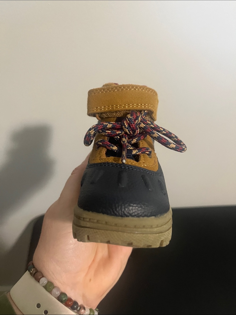 Carter's Navy, Tan and Burgundy Toddler Trail Boots - Picture 4 of 4